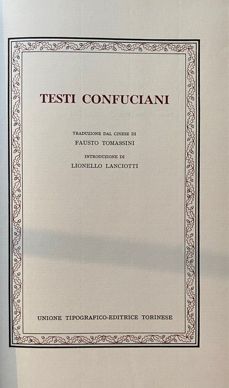 TESTI CONFUCIANI