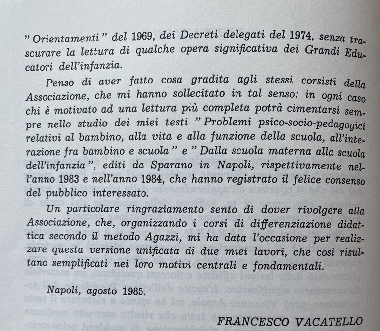 PROBLEMI DI PSICOLOGIA E DI PEDAGOGIA DELL'INFANZIA