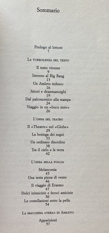 AMLETO E DON CHISCIOTTE. IL TEATRO E IL TESTO INSTABILE