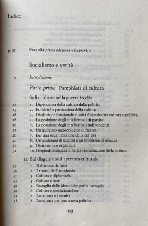 SOCIALISMO E VERITÀ. PAMPLHETS DI POLITICA E CULTURA