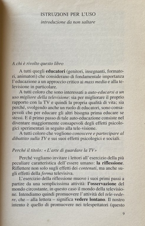 L'ARTE DI GUARDARE LA TV E RIMANERE SANI