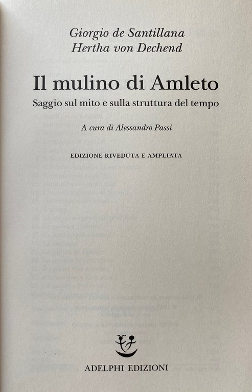 IL MULINO DI AMLETO. SAGGIO SUL MITO E SULLA STRUTTURA …