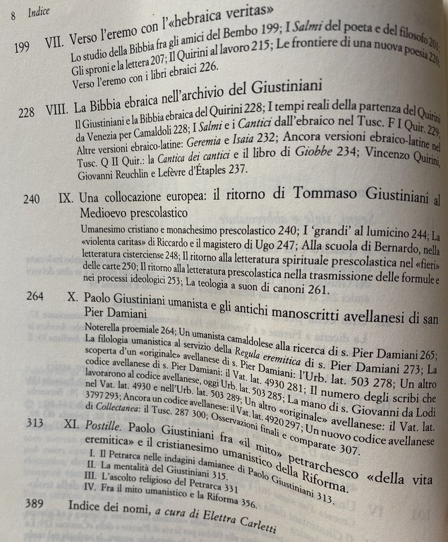 L'EREMO, LA BIBBIA E IL MEDIOEVO IN UMANISTI VENETI DEL …