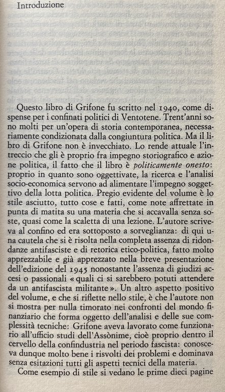 IL CAPITALE FINANZIARIO IN ITALIA: LA POLITICA ECONOMICA DEL FASCISMO