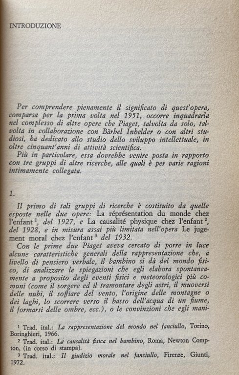 LA GENESI DELL'IDEA DI FORTUITO NEL BAMBINO