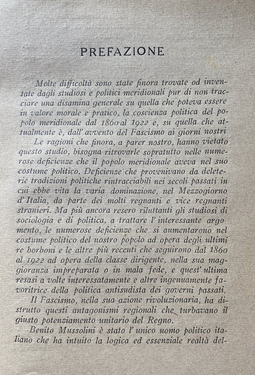 L'EVOLUZIONE DELLA COSCIENZA POLITICA DEL POPOLO MERIDIONALE