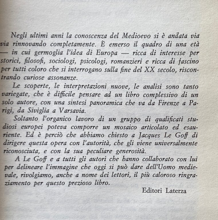 L'UOMO MEDIEVALE.