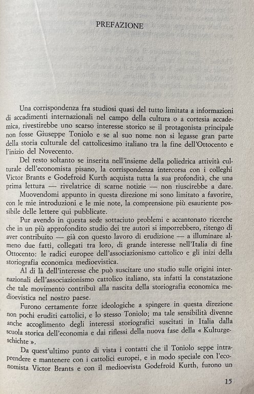 AGLI INIZI DELLA STORIOGRAFIA ECONOMICA MEDIOEVISTICA IN ITALIA. LA CORRISPONDENZA …