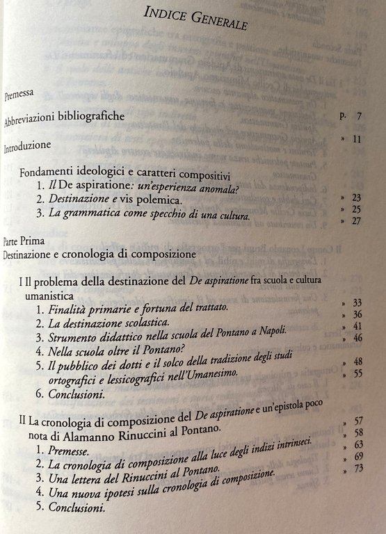 IL DE ASPIRATIONE DI GIOVANNI PONTANO E LA CULTURA DEL …