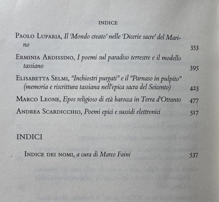 DOPO TASSO. PERCORSI DEL POEMA EROICO. ATTI DEL CONVEGNO DI …