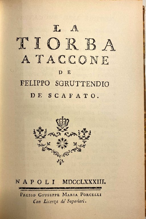 IL PORCELLI. COLLEZIONE DI TUTTI I POEMI IN LINGUA NAPOLETANA. …