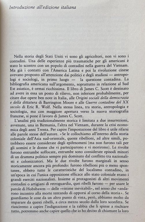 L'ECONOMIA MORALE DEI CONTADINI: I CONTADINI TRA SOPRAVVIVENZA E RIVOLTA