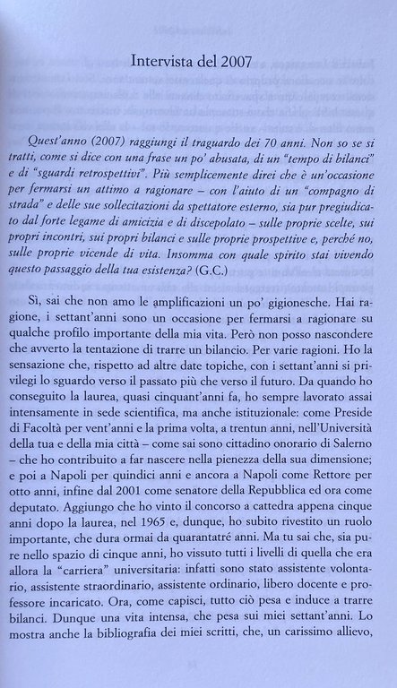 L'ESPERIENZA FILOSOFICA DI FULVIO TESSITORE IN FORMA DI DIALOGO. INTERVISTA …