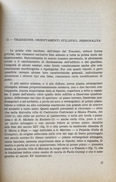 LA VILLA A LUCCA DAL XV AL XIX SECOLO CON …