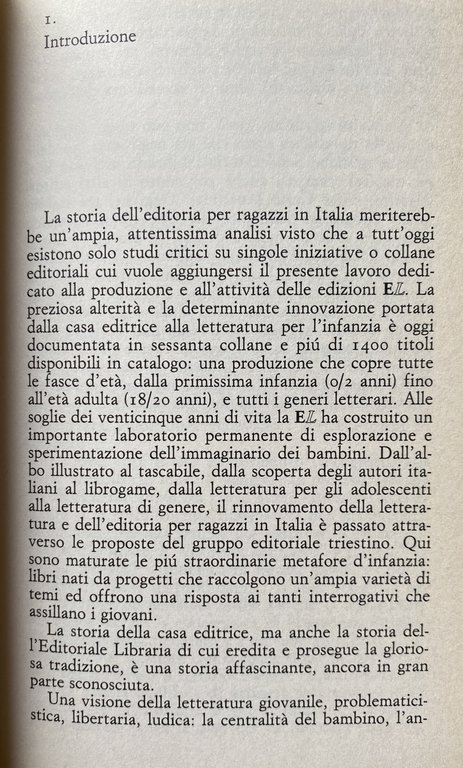 EL: METAFORE D'INFANZIA. EVOLUZIONE DELLA LETTERATURA PER RAGAZZI IN ITALIA …