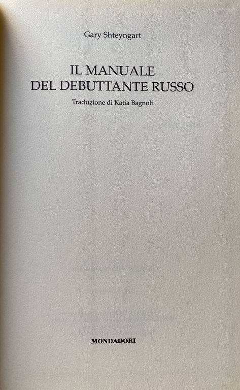 IL MANUALE DEL DEBUTTANTE RUSSO