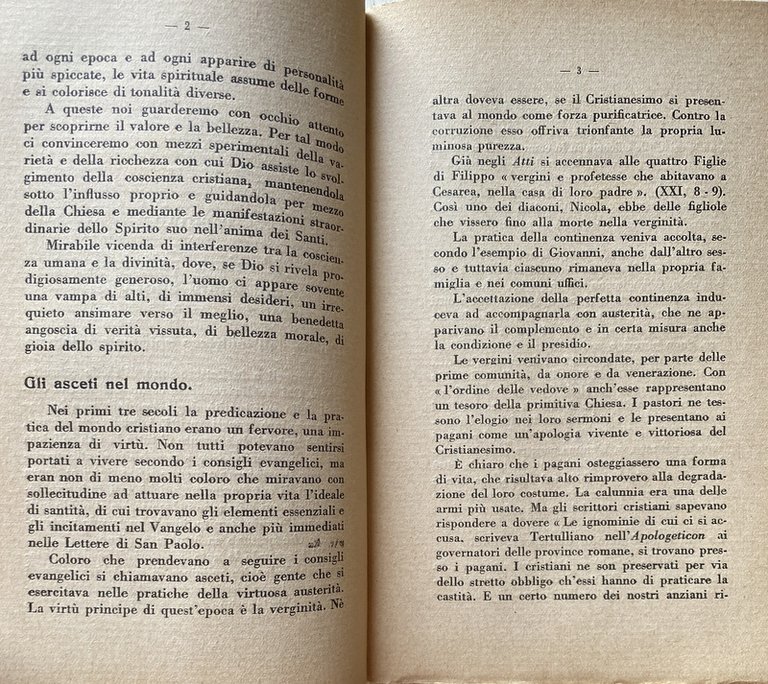 DOTTRINE SPIRITUALI ATTRAVERSO LA STORIA DELLA RELIGIOSITÀ CRISTIANA