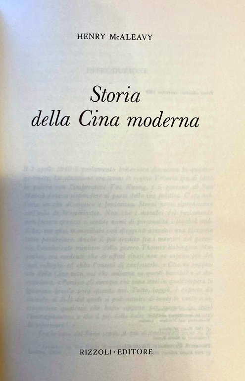 STORIA DELLA CINA MODERNA