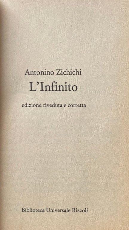 L'INFINITO