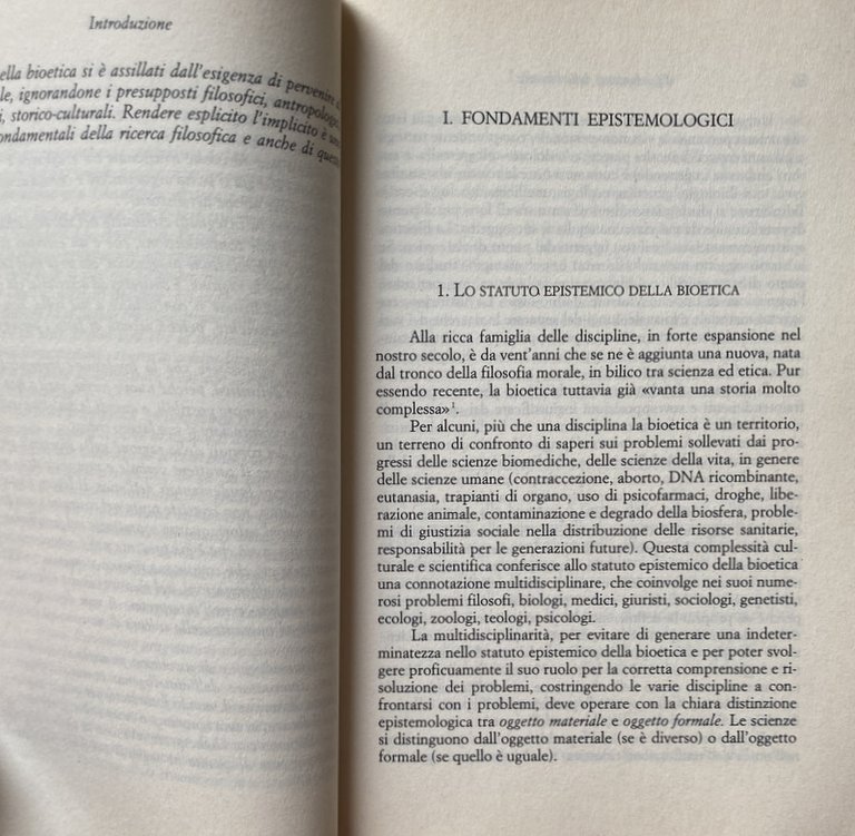 I FONDAMENTI DELLA BIOETICA. ASPETTI ANTROPOLOGICI ONTOLOGICI E MORALI