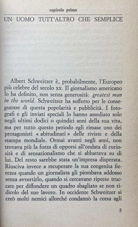 ALBERT SCHWEITZER. REALTÀ E LEGGENDA