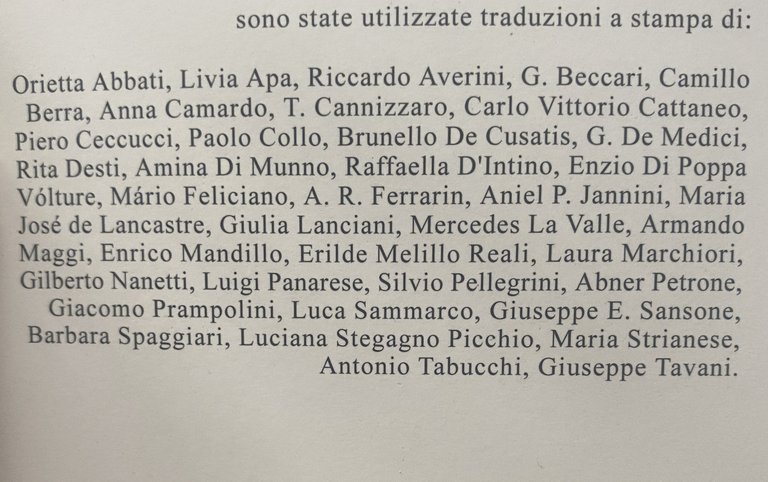 ANTOLOGIA DELLA LETTERATURA PORTOGHESE. TESTI E TRADUZIONI.