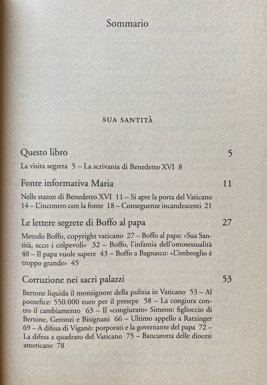 SUA SANTITÀ. LE CARTE SEGRETE DI BENEDETTO XVI