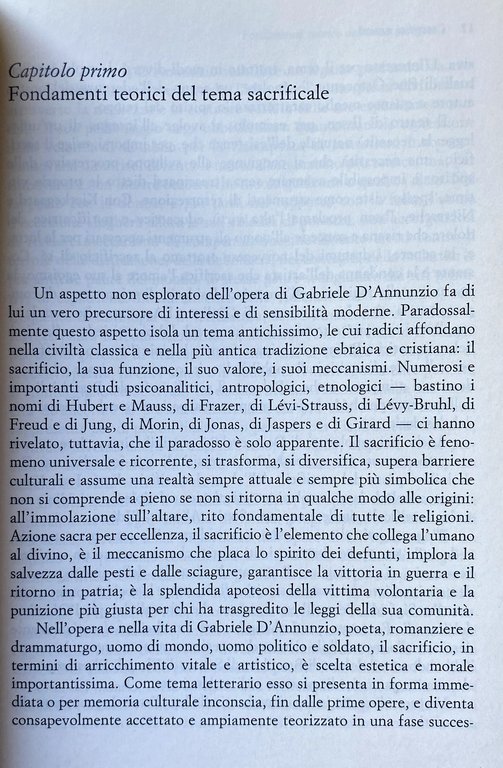 I SACRIFICI UMANI. D'ANNUNZIO ANTROPOLOGO E RITUALE