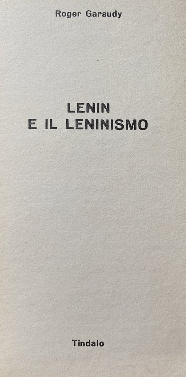 LENIN E IL LENINISMO