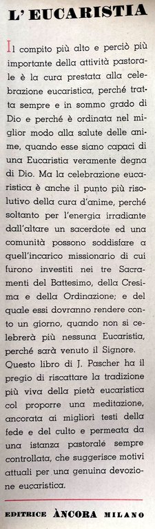 L'EUCARISTIA E LA COMUNITÀ DEI FEDELI