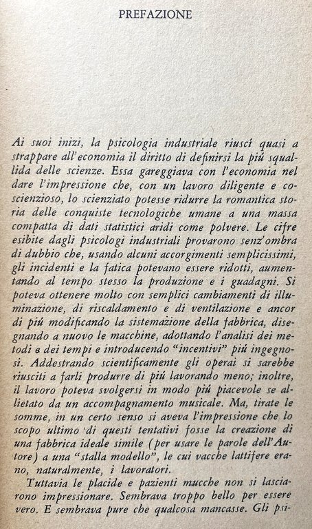 LA PSICOLOGIA SOCIALE DELL'INDUSTRIA. DEMOCRAZIA O AUTORITARISMO NELLE FABBRICHE?