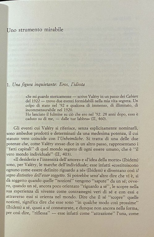 L'INQUIETO SENSO DEL POSSIBILE. SAGGIO SUI CAHIERS DI PAUL VALÉRY