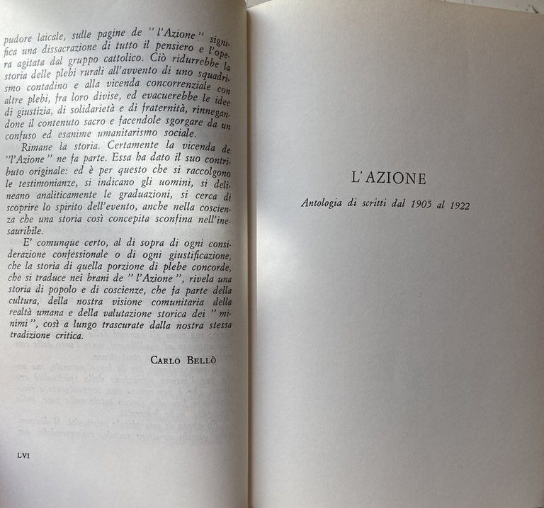 L'AZIONE: ANTOLOGIA DI SCRITTI 1905-1922