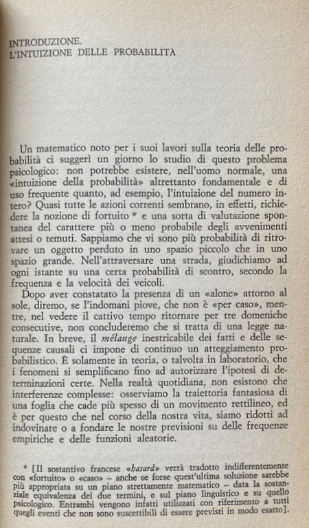 LA GENESI DELL'IDEA DI FORTUITO NEL BAMBINO