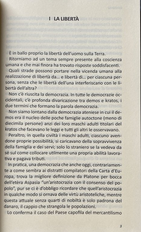 MERCANTILISMO E SOCIALISMO. DAL PROFITTO ALLA LIBERTÀ