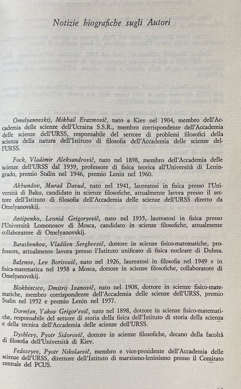 L'INTERPRETAZIONE MATERIALISTICA DELLA MECCANICA QUANTISTICA. FISICA E FILOSOFIA IN URSS.