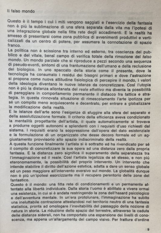 IL TERRITORIO MAGICO. COMPORTAMENTI ALTERNATIVI DELL'ARTE