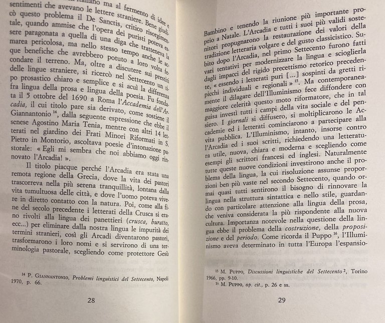 LA LINGUA LETTERARIA DEL MEZZOGIORNO D'ITALIA NEL SETTECENTO