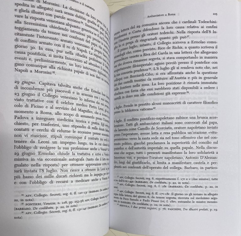 IL DIPLOMATICO E IL TRATTATISTA. ERMOLAO BARBARO AMBASCIATORE DELLA SERENISSIMA