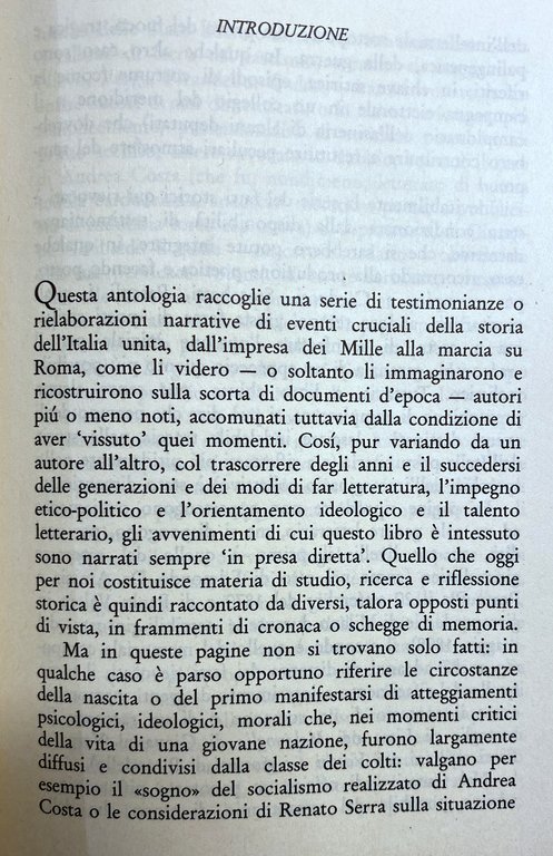 L'ITALIA RACCONTATA: PAGINE SCELTE DAL 1860 AL 1922; PAGINE SCELTE …