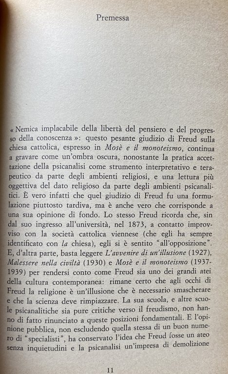 ESPERIENZA RELIGIOSA E INTERPRETAZIONE PSICANALITICA A CONFRONTO NELL'OSSERVAZIONE CLINICA E …