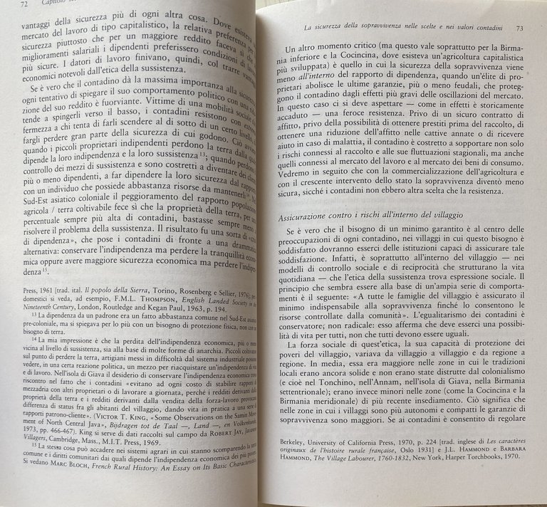 L'ECONOMIA MORALE DEI CONTADINI: I CONTADINI TRA SOPRAVVIVENZA E RIVOLTA