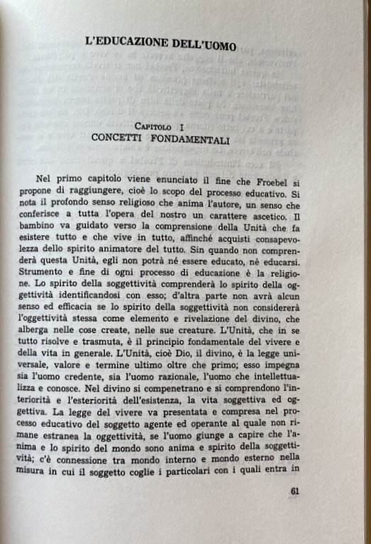 IL METODO FROEBEL PER L'EDUCAZIONE PRESCOLASTICA