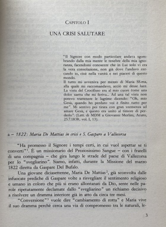 LA SPIRITUALITÀ E L'OPERA DI MARIA DE MATTIAS. LE ORIGINI …