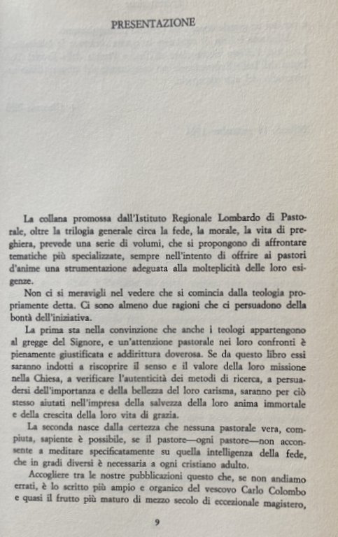 IL COMPITO DELLA TEOLOGIA. BREVE ESPOSIZIONE DELLA DOTTRINA CATTOLICA