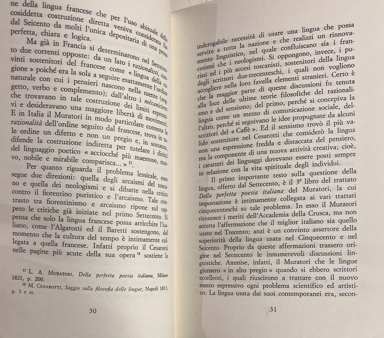 LA LINGUA LETTERARIA DEL MEZZOGIORNO D'ITALIA NEL SETTECENTO