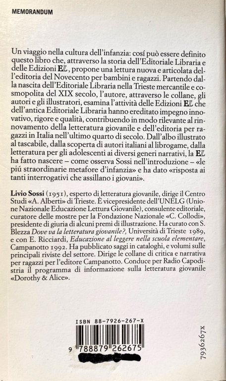 EL: METAFORE D'INFANZIA. EVOLUZIONE DELLA LETTERATURA PER RAGAZZI IN ITALIA …