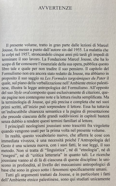 L'ANTROPOLOGIA DEL GESTO