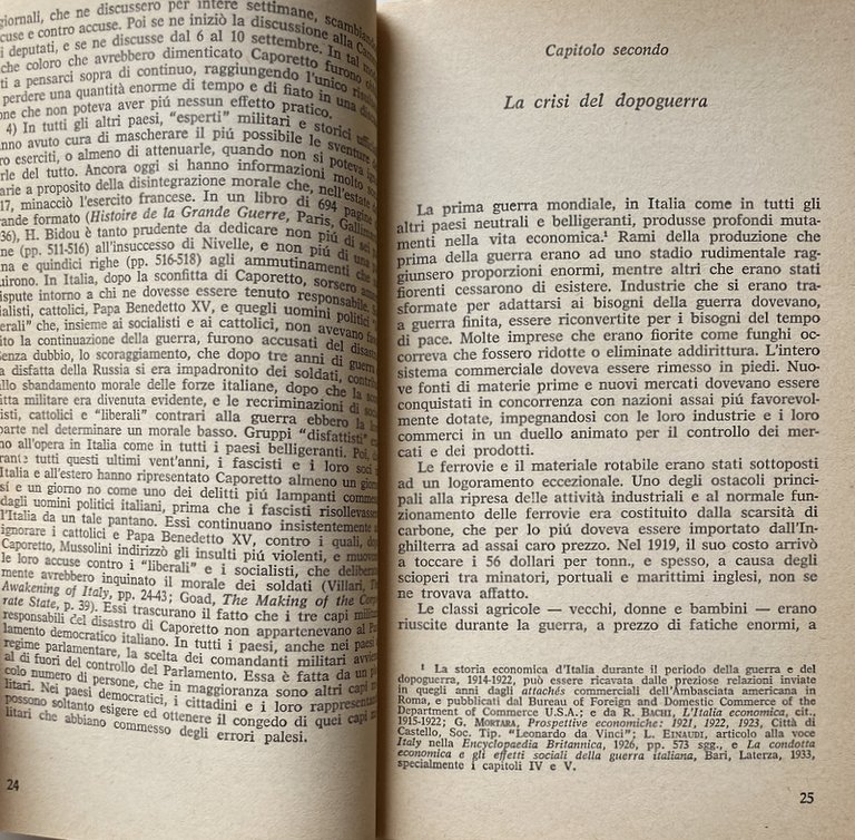 LE ORIGINI DEL FASCISMO IN ITALIA. LEZIONI DI HARVARD.