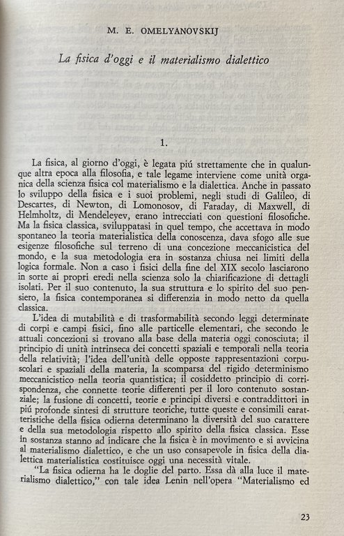 L'INTERPRETAZIONE MATERIALISTICA DELLA MECCANICA QUANTISTICA. FISICA E FILOSOFIA IN URSS.